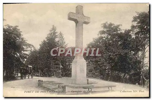 Ansichtskarte AK Foret De Fontainebleau Carrefour Du Calvaire