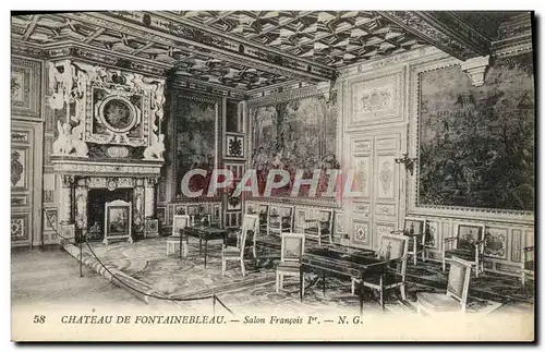 Ansichtskarte AK Chateau De Fontainebleau Salon Francois 1er