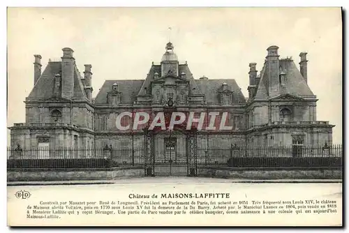 Cartes postales Chateau De Maisons Laffitte