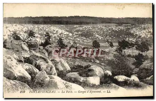 Cartes postales Fontainebleau La Foret Gorges d&#39Apremont