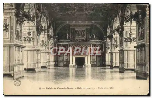 Cartes postales Palais De Fontainebleau Galerie Henri II Salle Des Fetes