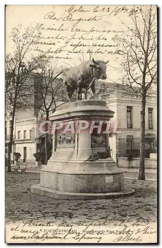 Ansichtskarte AK Fontainebleau Monument De Rosa Bonheur Taureau Boeuf