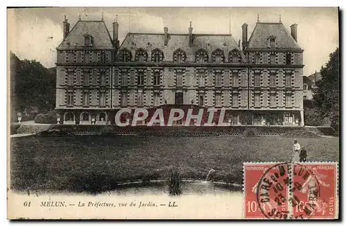 Cartes postales Melun La Prefecture Vue Du Jardin