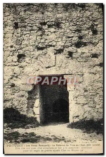 Ansichtskarte AK Provins Les Vieux Remparts La Poterne Du Trou au chat