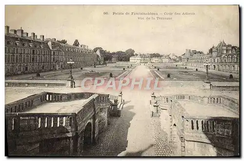 Ansichtskarte AK Palais De Fontainebleau Cour Des Adieux Vue De La Terrasse