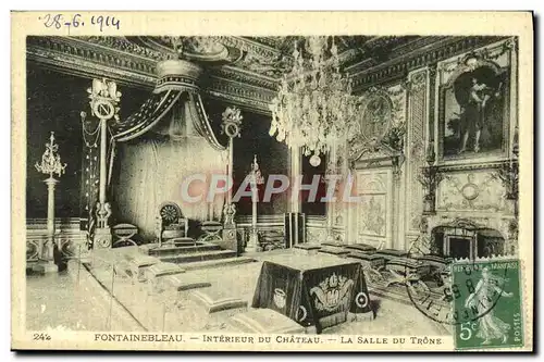 Cartes postales Fontainebleau Interieur Du Chateau La Salle Du Trone