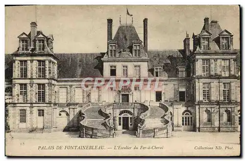 Ansichtskarte AK Palais De Fontainebleau L&#39Escalier Du Fer A Cheval