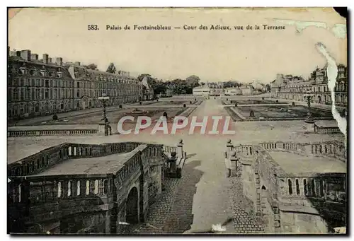 Ansichtskarte AK Palais De Fontainebleau Cour Des Adieux Vue De La Terrasse