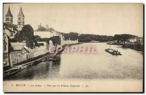 Ansichtskarte AK Melun La Seine Vue Sur La Prison Centrale