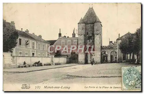 Cartes postales Moret Sur Loing La Porte Et La Place De Samois