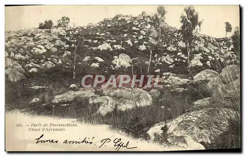 Ansichtskarte AK Foret De Fontainebleau Chaos D&#39Apremont