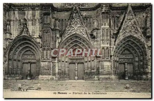 Cartes postales Meaux Portail De La Cathedrale