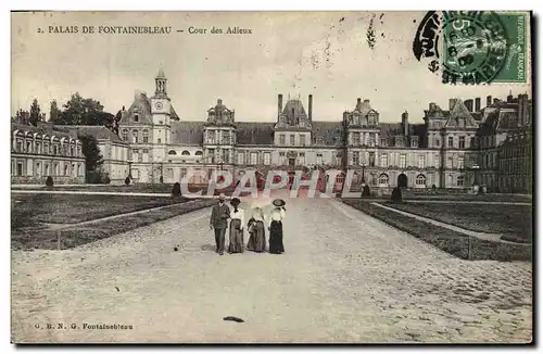 Ansichtskarte AK Palais De Fontainebleau Cour Des Adieux