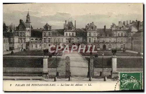 Ansichtskarte AK Palais De Fontainebleau La Cour Des Adieux