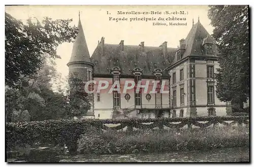 Cartes postales Marolles En Brie Facade Principale Du Chateau