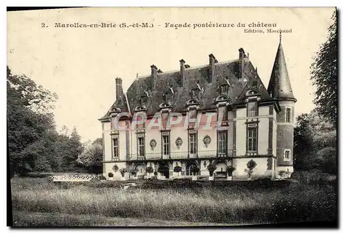 Cartes postales Marolles En Brie Facade Posterieure Du Chateau