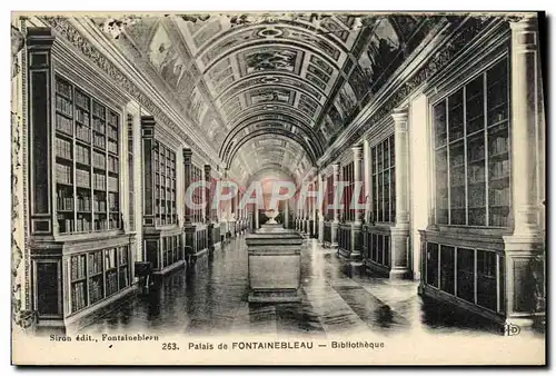 Ansichtskarte AK Palais De Fontainebleau Bibliotheque