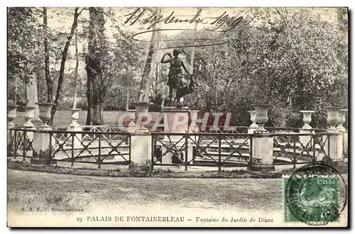 Ansichtskarte AK Palais De Fontainebleau Fontaine Du Jardin De Diane