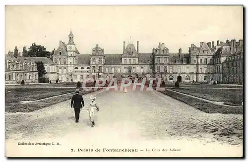 Ansichtskarte AK Palais De Fontainebleau La Cour Des Adieux