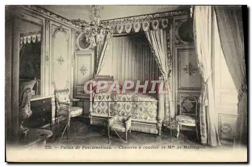 Ansichtskarte AK Palais De Fontainebleau Chambre A Coucher De Mme de Maintenon