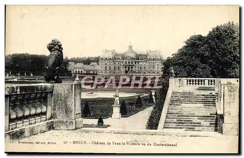 Cartes postales Melun Chateau De Vaux Le Vicomte Vu du Confesionnal Lion