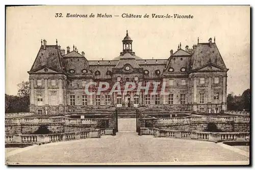 Cartes postales Environs de Melun Chateau de Vaux le Vicomte