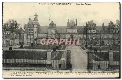 Cartes postales Chateau de Fontainebleau Cour des adieux