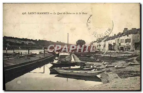 Cartes postales Saint Mammes Le Quai de Seine Vu de la Bosse