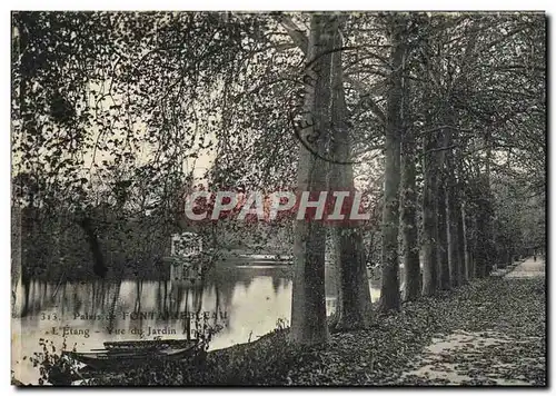 Ansichtskarte AK Palais de Fontainebleau L&#39etang Vu du jardin anglais