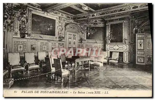 Cartes postales Foret de Fontainebleau Le Salon Louis XIII