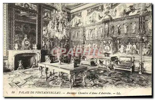 Ansichtskarte AK Palais de Fontainebleau Ancienne chambre d&#39Anne d&#39Autriche