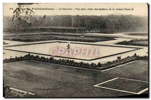 Ansichtskarte AK Palais de Fontainebleau Le Parterre Vue Prise d&#39une des fenetres de la galerie Henri II