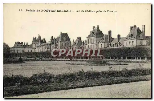 Ansichtskarte AK Palais De Fontainebleau Vue u Chateau Prise Du Parterre