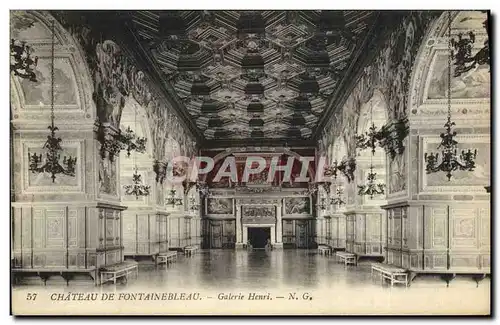 Cartes postales Chateau De Fontainebleau Galerie Henri