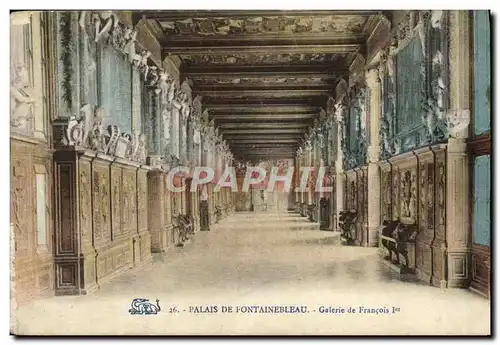 Cartes postales Palais De Fontainebleau Galerie De Francois 1er