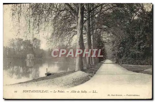 Ansichtskarte AK Fontainebleau Le Palais Allee De Sully