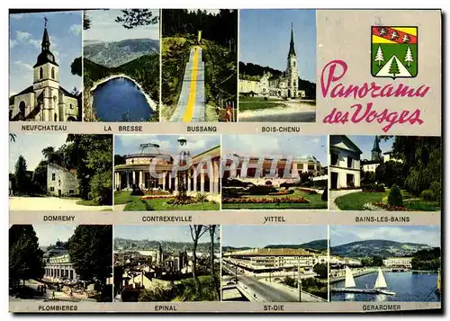 Cartes postales moderne Panorama Des Vosges Neufchateau Bussang Vois Chenu Domremy Contrexeville Vittel