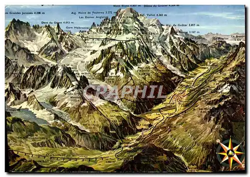 Cartes postales moderne Vallee De Chamonix Mont Blanc