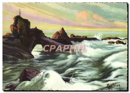 Cartes postales moderne Biarritz Rocher de la Vierge