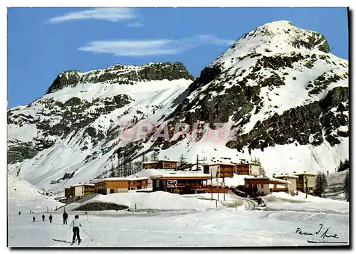 Moderne Karte Val d&#39Isere La Residence du Chatelard Au fond les aretes du Franchet et l&#39aiguille du fron