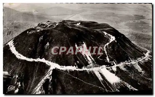 Cartes postales moderne Le Sommet du Puy de Dome et sa route automobile vus d&#39avion