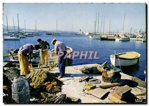 Ansichtskarte AK Reflets De La Cote d&#39Azur La Peche En Mediterranee Preparatifs pour la peche