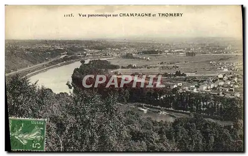 Cartes postales Vue Panoramique Sur Champagne Et Thomery