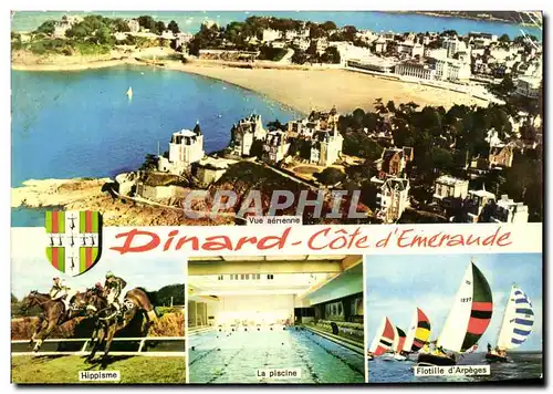 Cartes postales moderne Dinard Cote D&#39Emeraude Hippisme Piscine Flotille d&#39Arpeges Vue aerienne