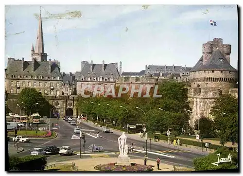 Cartes postales moderne Coulers De Bretagne Cote D&#39Emeraude St Malo Cite Corsaire Le Donjon Et La Porte St Vincent