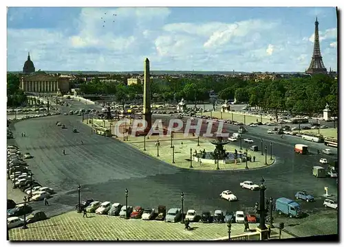 Moderne Karte Paris Place De La Concorde Tour Eiffel