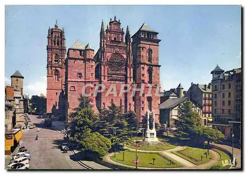 Moderne Karte Rodez Cathedrale Notre Dame