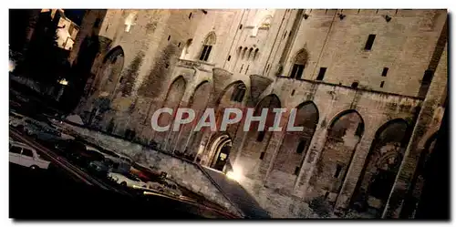 Cartes postales moderne Avignon Effet De Nuit Facade occidentale du Palais des Papes