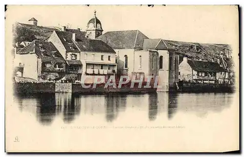 Cartes postales moderne L&#39isle sur le Doubs La rive droite du Doubs en aval du grand pont