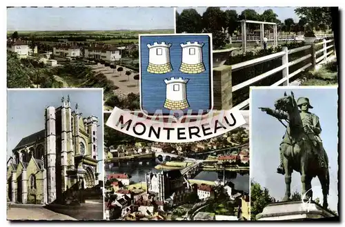 Cartes postales moderne Montereau Les grandes berges Les Noues Jardins d&#39enfants Eglise Notre Dame Napoleon 1er